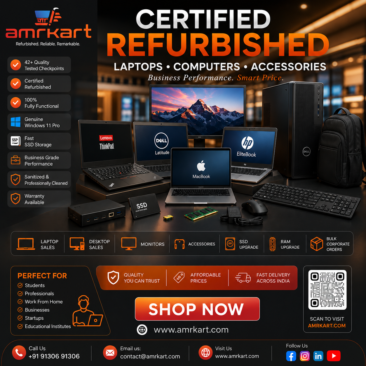 Buying a Refurbished Dell or Lenovo Laptop from AmrKart: A Complete Buyer's Guide