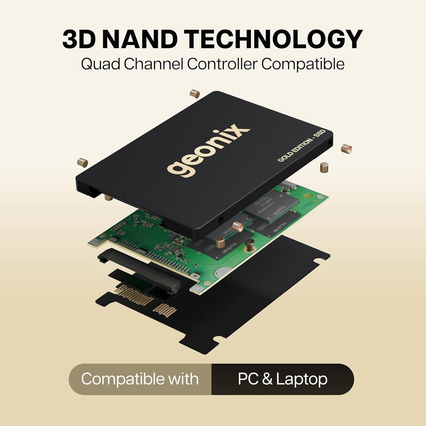 GEONIX 256GB 2.5" SATA SSD | 570/500 MB/s | 6Gb/s | 5 Yr Warranty |Amrkart
