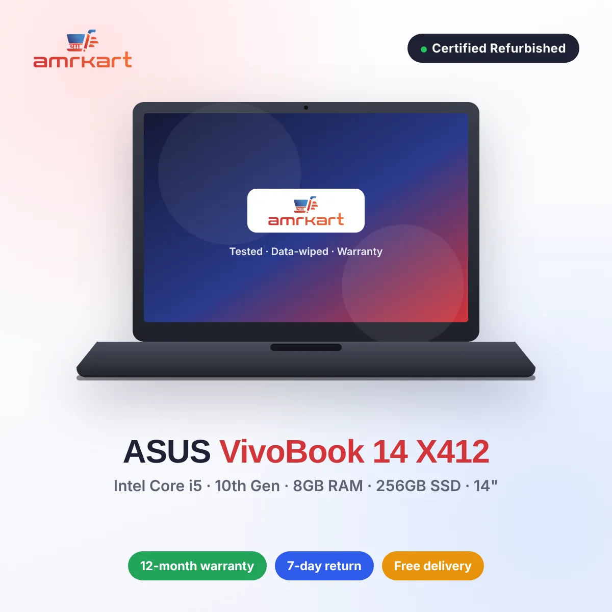 Refurbished ASUS VivoBook 14 X412 laptop